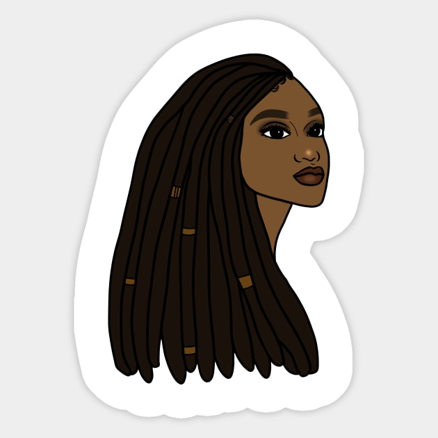 Rasta Woman African Afro Melanin Jamaican Sticker by logiamerch